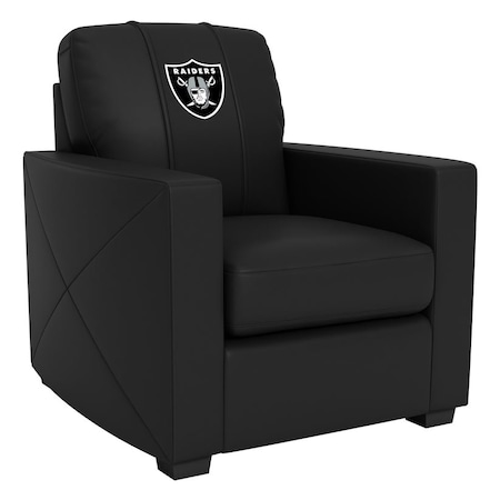 Dreamseat Silver Club Chair with Las Vegas Raiders Primary Logo XZ7759002CHCDBK-PSNFL21020